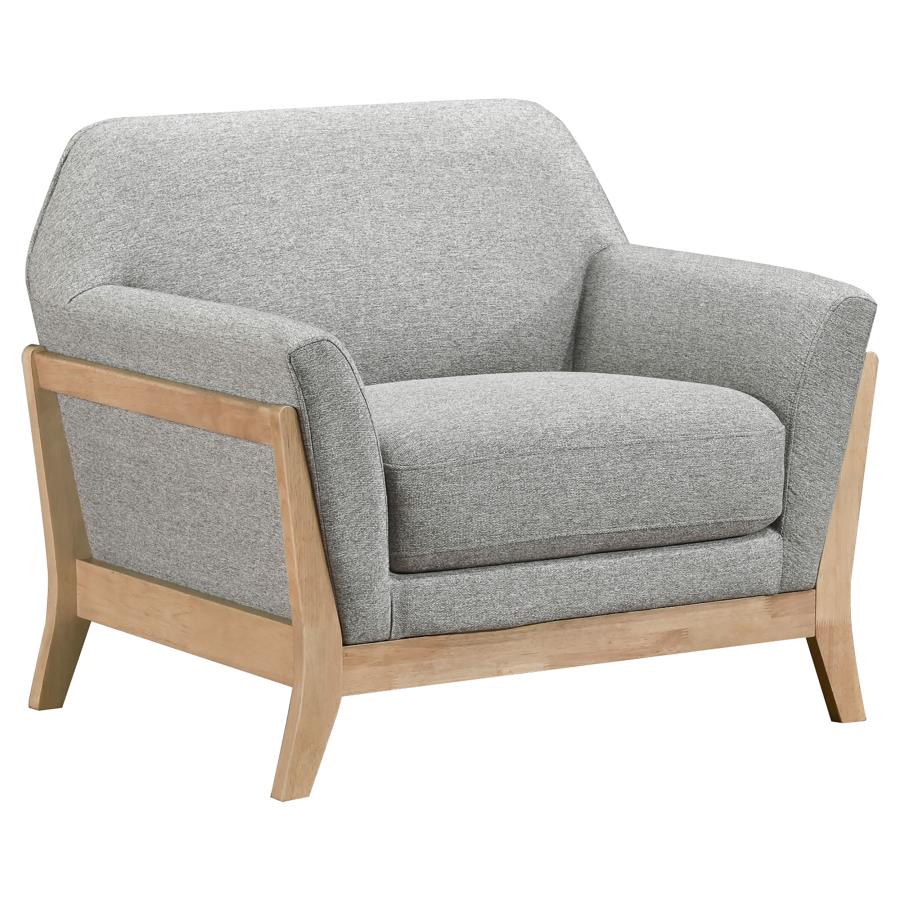 Vaughn 3-piece Fabric Upholstered Flared Arm Sofa Set Grey-11