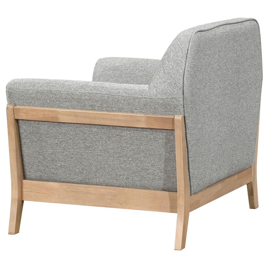 Vaughn 3-piece Fabric Upholstered Flared Arm Sofa Set Grey-13