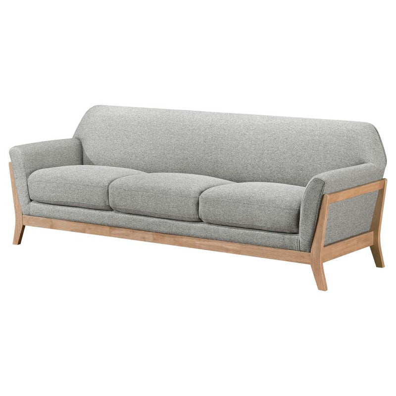 Vaughn Fabric Upholstered Flared Arm Sofa Grey-zoom-