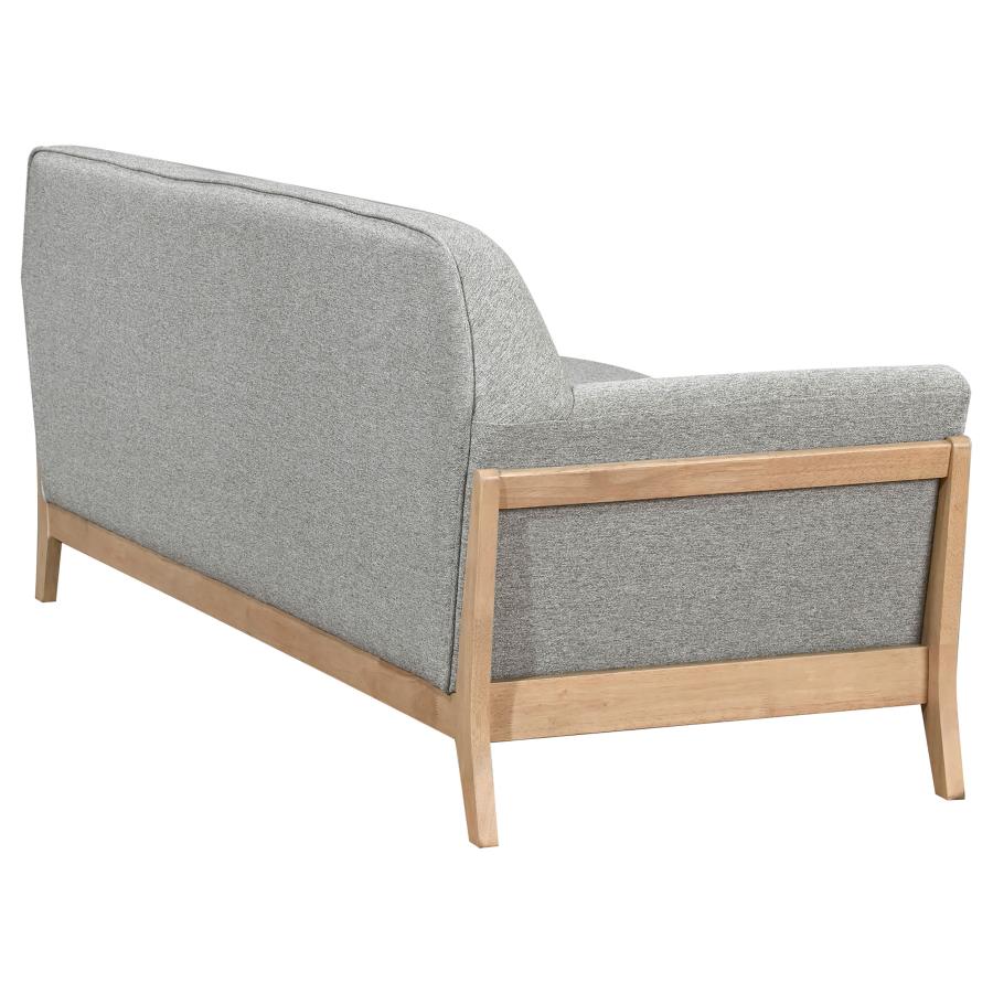 Vaughn Fabric Upholstered Flared Arm Sofa Grey-7