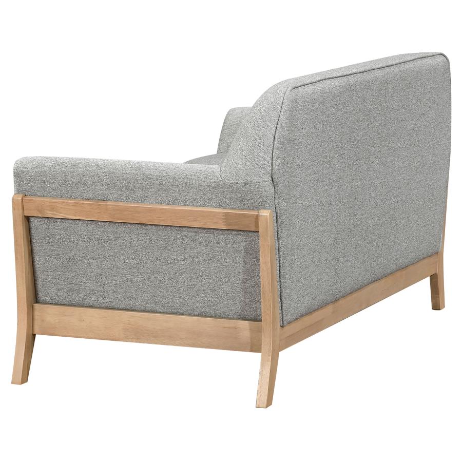 Vaughn Fabric Upholstered Flared Arm Loveseat Grey-zoom-5
