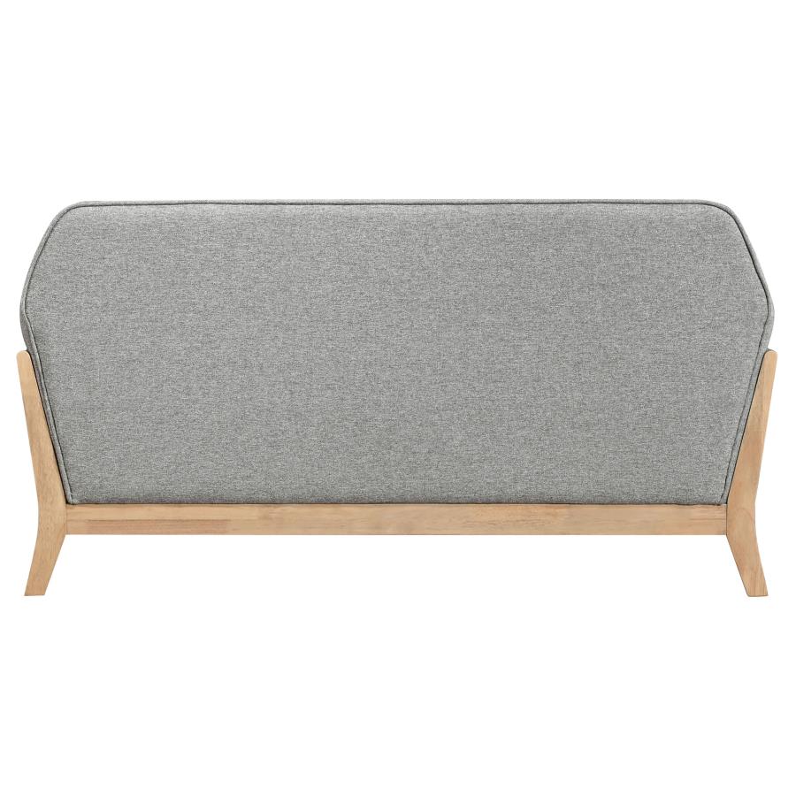 Vaughn Fabric Upholstered Flared Arm Loveseat Grey-6
