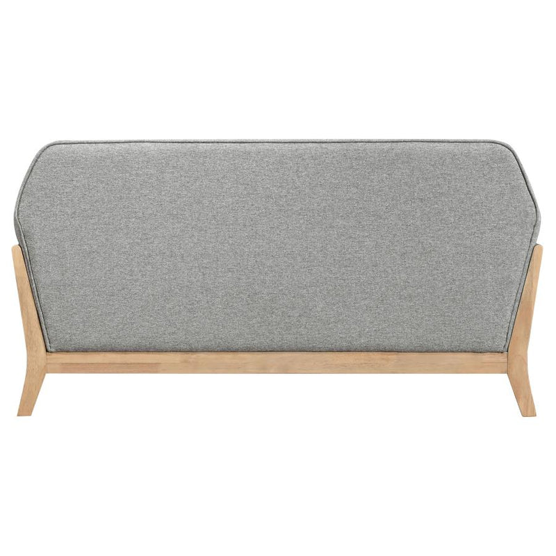 Vaughn Fabric Upholstered Flared Arm Loveseat Grey-zoom-