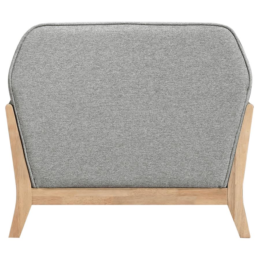 Vaughn Fabric Upholstered Flared Arm Accent Chair Grey-6