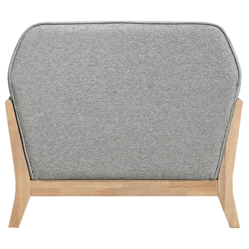 Vaughn Fabric Upholstered Flared Arm Accent Chair Grey-zoom-