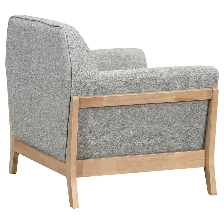 Vaughn Fabric Upholstered Flared Arm Accent Chair Grey-zoom-7