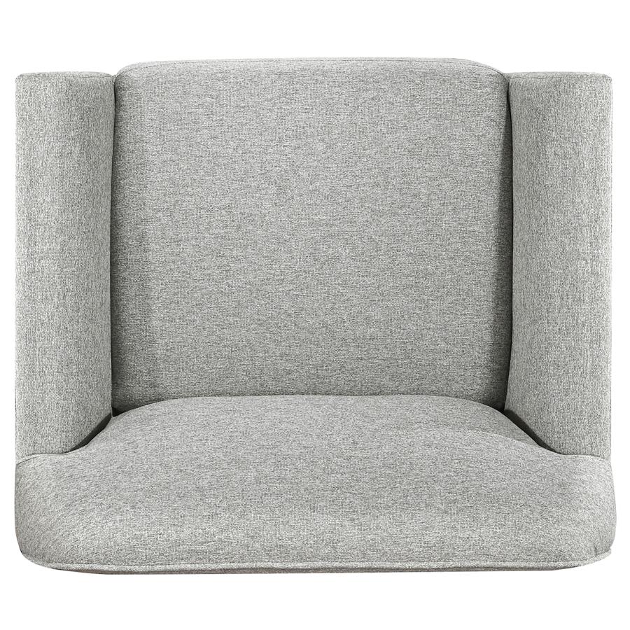 Vaughn Fabric Upholstered Flared Arm Accent Chair Grey-zoom-8