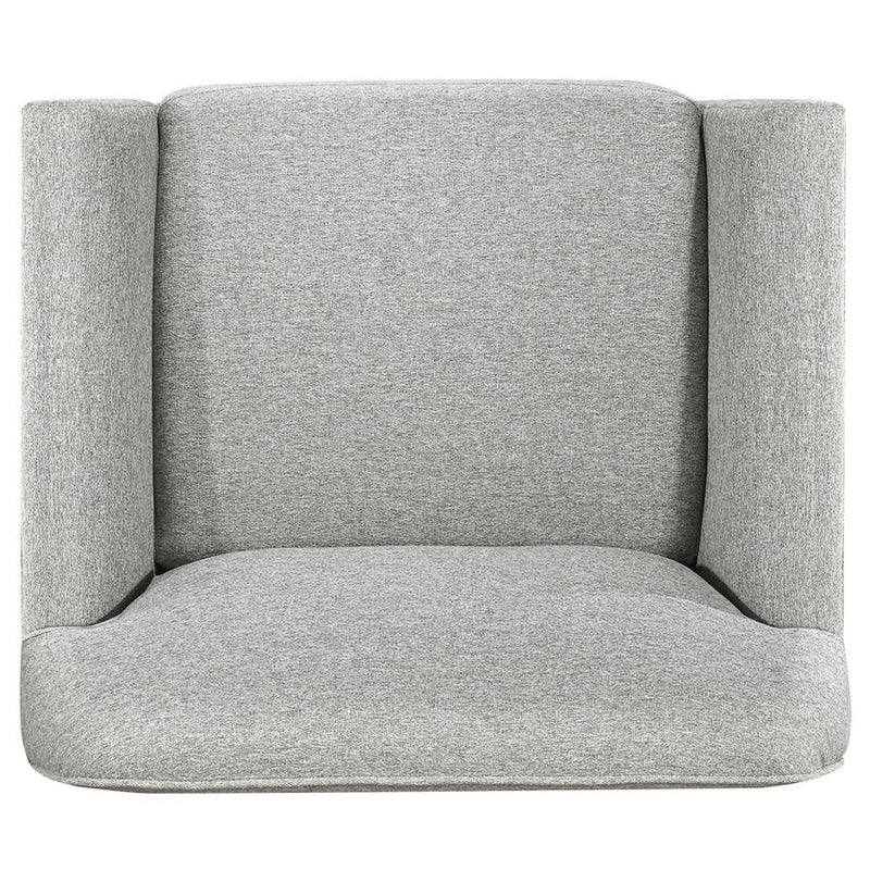 Vaughn Fabric Upholstered Flared Arm Accent Chair Grey-zoom-