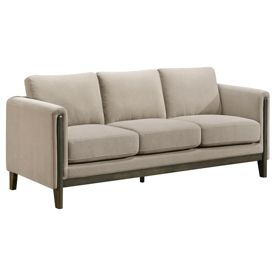 Islington Fabric Upholstered Panel Arm Sofa Taupe-zoom-1