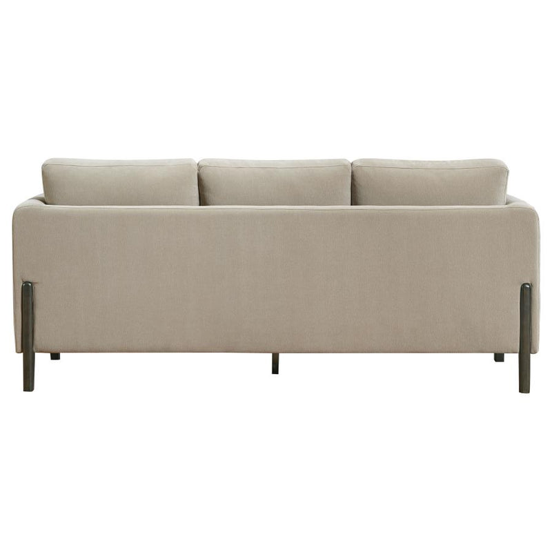 Islington Fabric Upholstered Panel Arm Sofa Taupe-zoom-