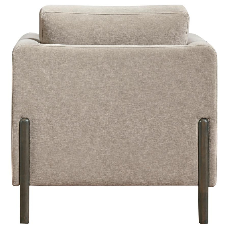 Islington Fabric Upholstered Panel Arm Accent Chair Taupe-zoom-