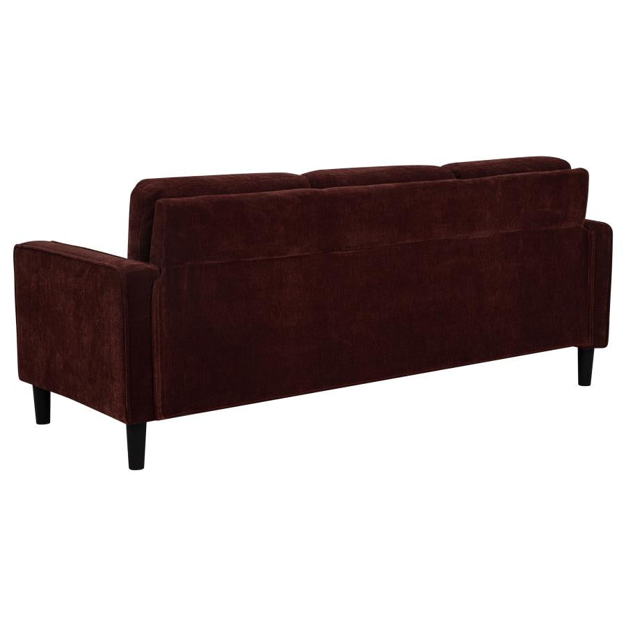 Ruth 2-piece Fabric Upholstered Track Arm Sofa Rust Red-zoom-5