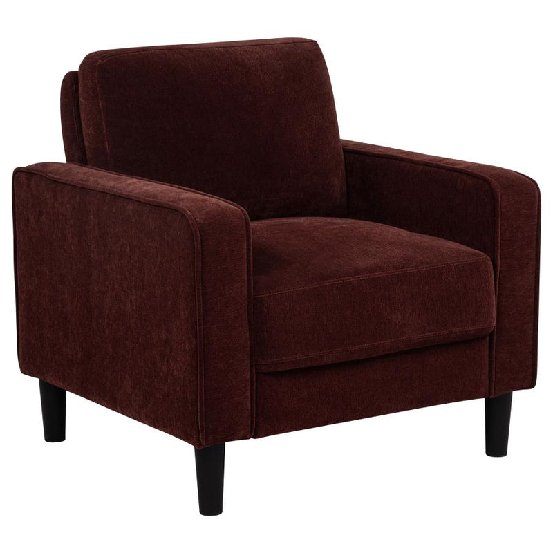 Ruth 3-piece Fabric Upholstered Track Arm Sofa Rust Red-zoom-