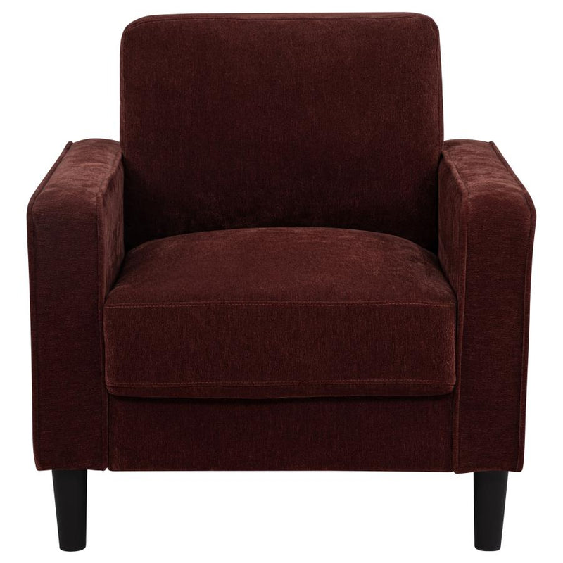 Ruth 3-piece Fabric Upholstered Track Arm Sofa Rust Red-zoom-