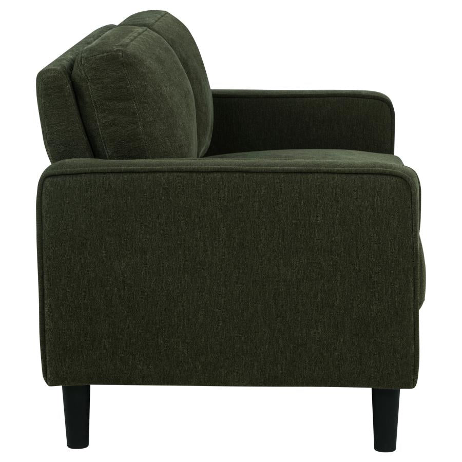Ruth 2-piece Fabric Upholstered Track Arm Sofa Matcha Green-10