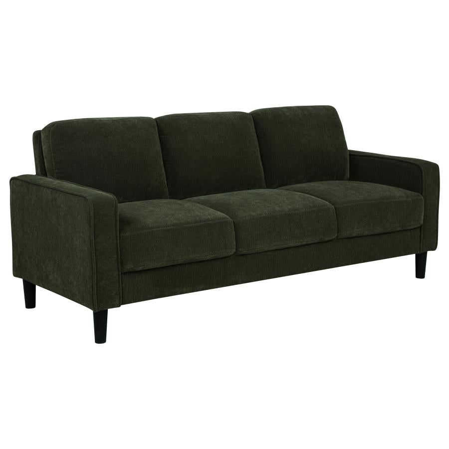 Ruth 3-piece Fabric Upholstered Track Arm Sofa Matcha Green-3