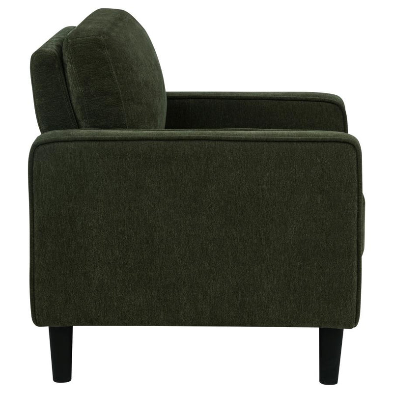 Ruth 3-piece Fabric Upholstered Track Arm Sofa Matcha Green-zoom-