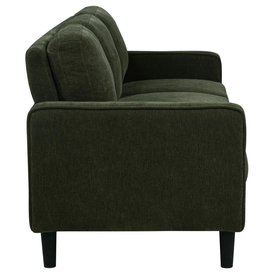 Ruth 77-inch Fabric Upholstered Track Arm Sofa Matcha Green-zoom-8