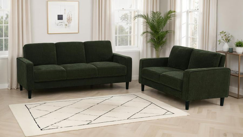 Ruth 77-inch Fabric Upholstered Track Arm Sofa Matcha Green-zoom-