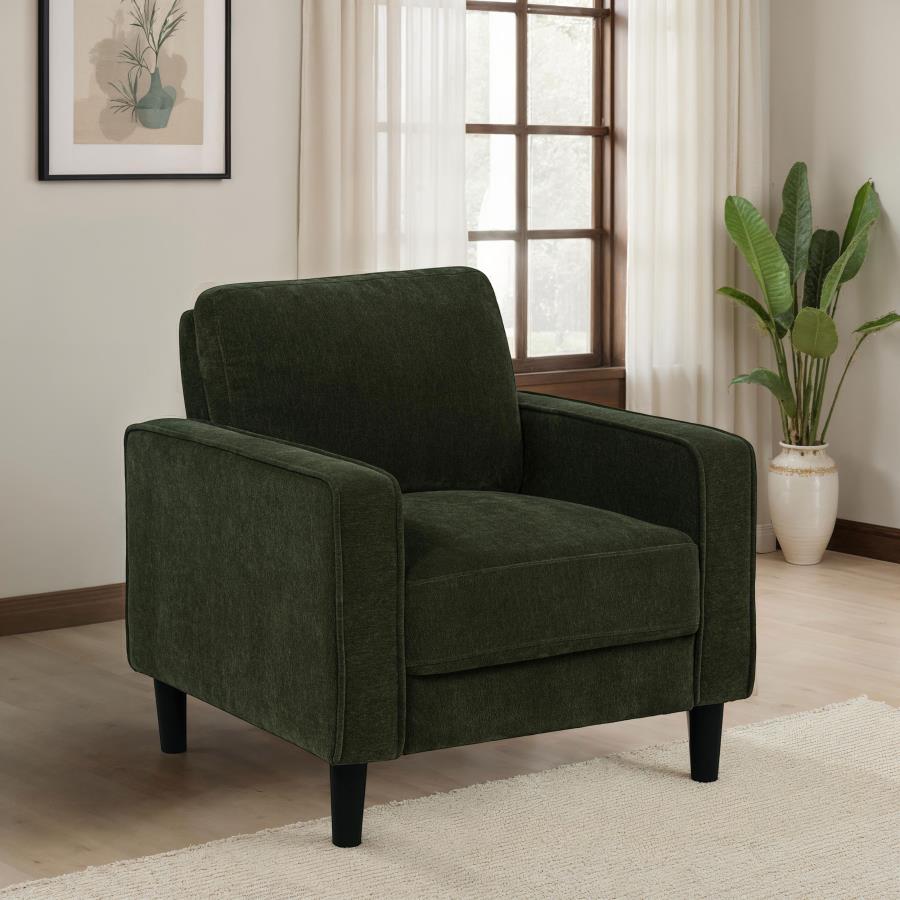 Ruth Fabric Upholstered Track Arm Accent Chair Matcha Green-2