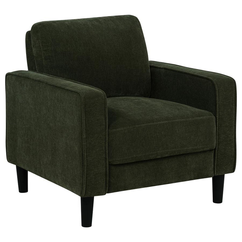 Ruth Fabric Upholstered Track Arm Accent Chair Matcha Green-zoom-