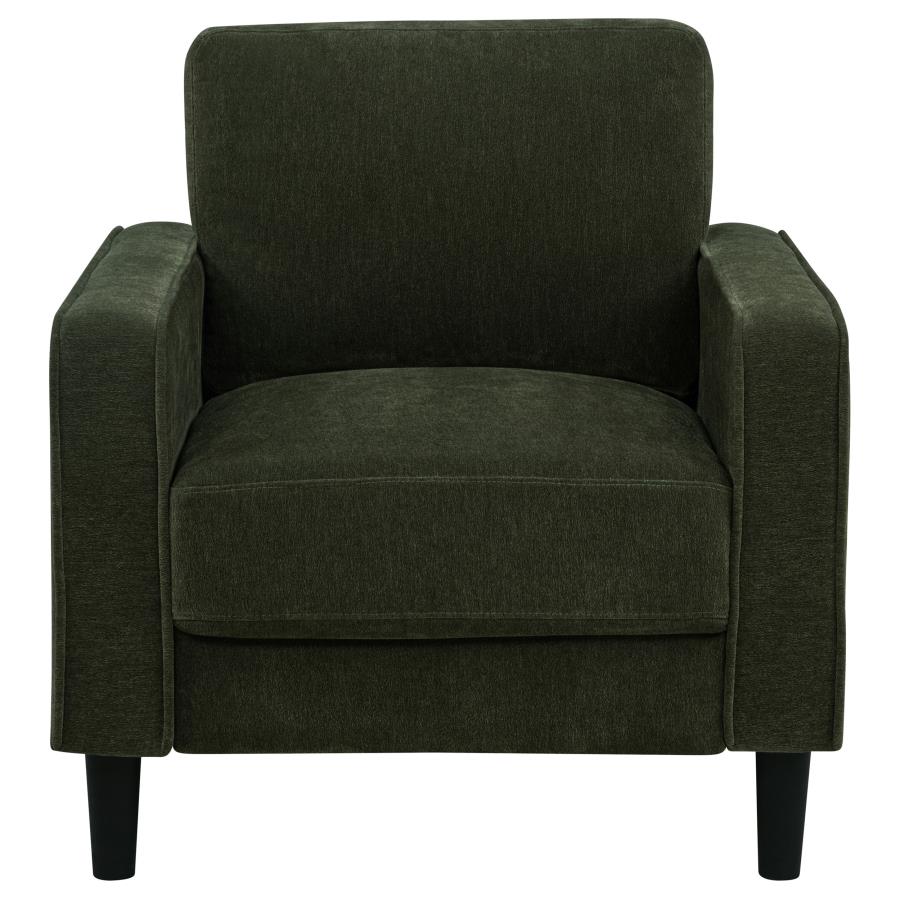 Ruth Fabric Upholstered Track Arm Accent Chair Matcha Green-zoom-3