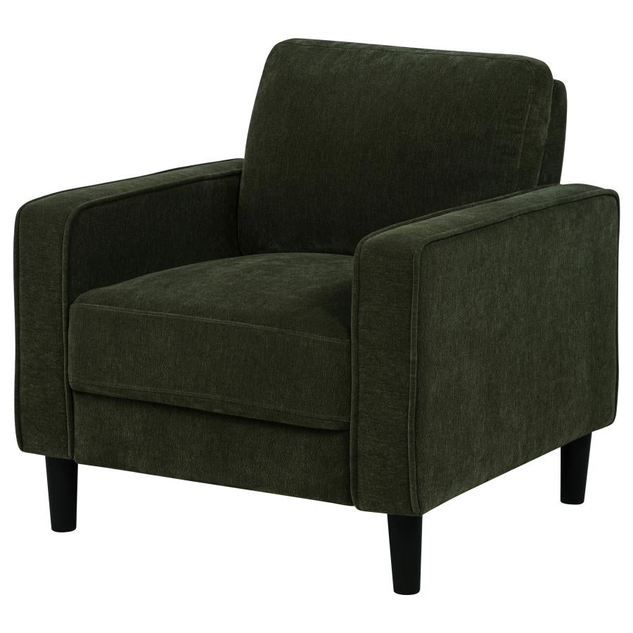 Ruth Fabric Upholstered Track Arm Accent Chair Matcha Green-zoom-4