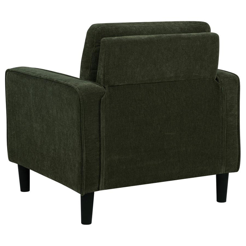 Ruth Fabric Upholstered Track Arm Accent Chair Matcha Green-zoom-