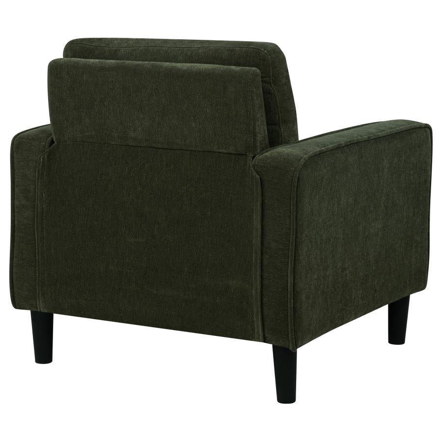 Ruth Fabric Upholstered Track Arm Accent Chair Matcha Green-7