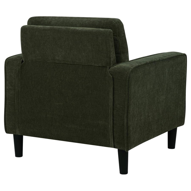 Ruth Fabric Upholstered Track Arm Accent Chair Matcha Green-zoom-