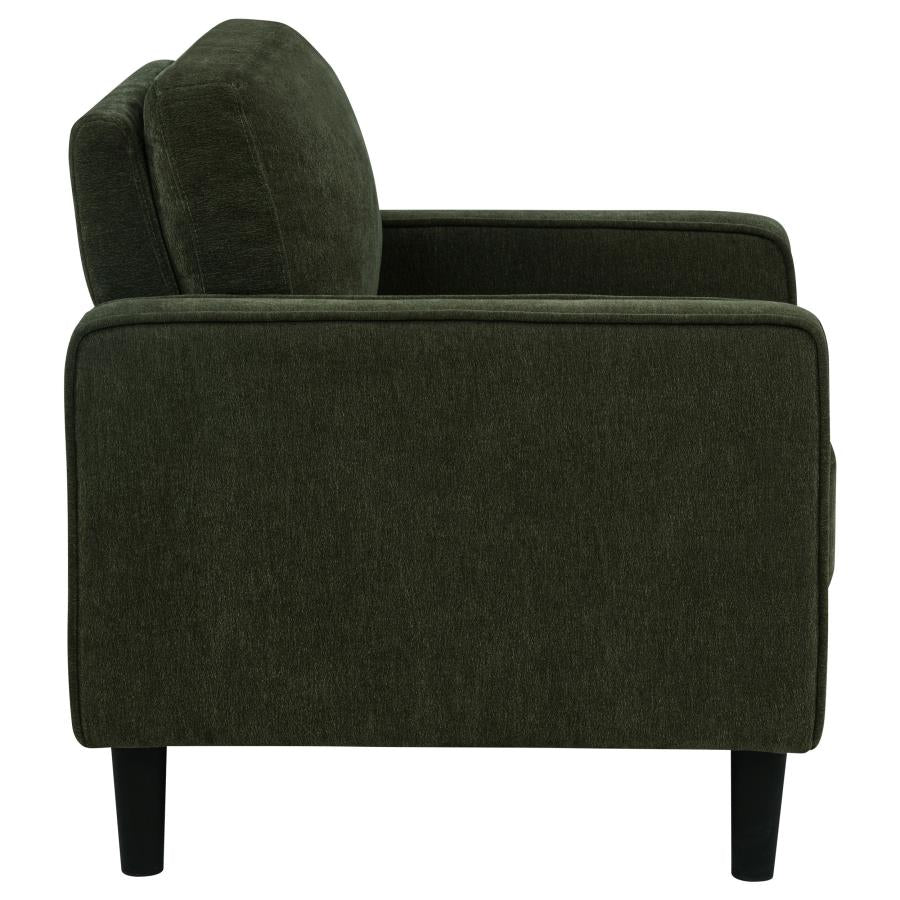 Ruth Fabric Upholstered Track Arm Accent Chair Matcha Green-zoom-8