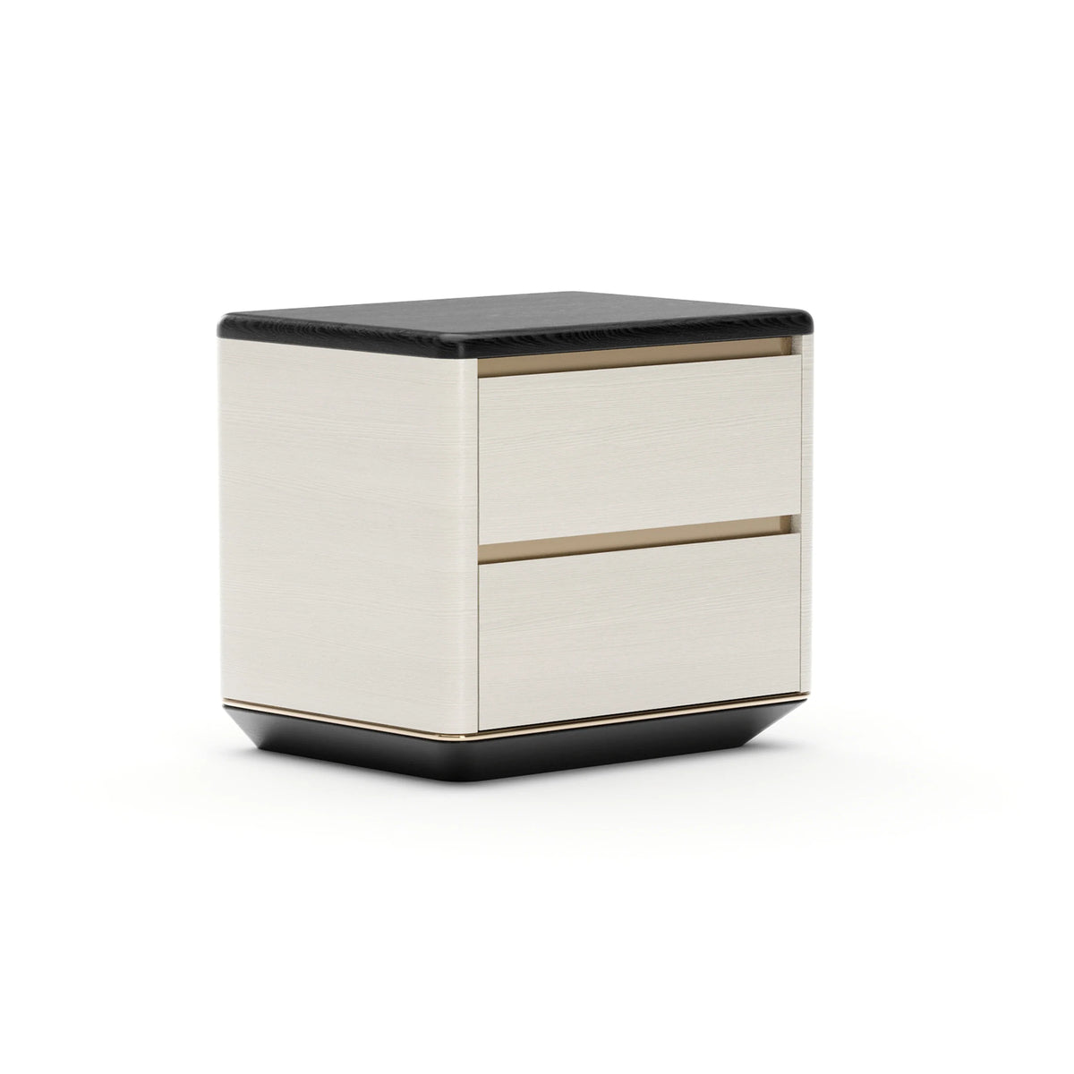 Caracole Madera Plinth Nightstand – angle view – Lusso Furniture Miami