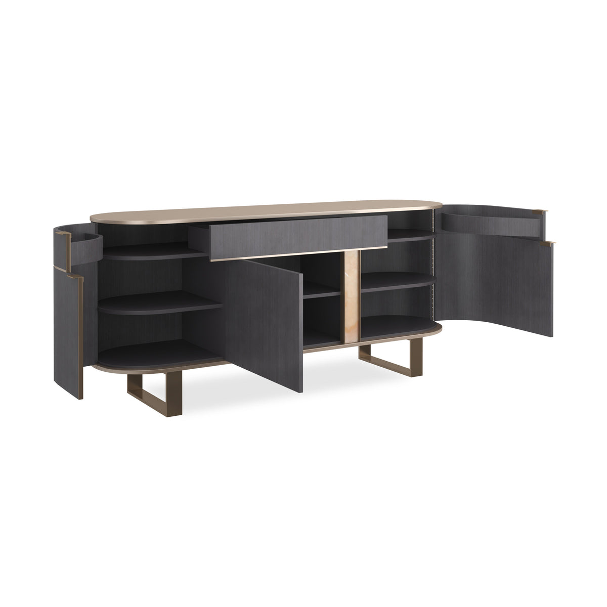 Caracole Piet Sideboard – back view – Lusso Furniture Miami