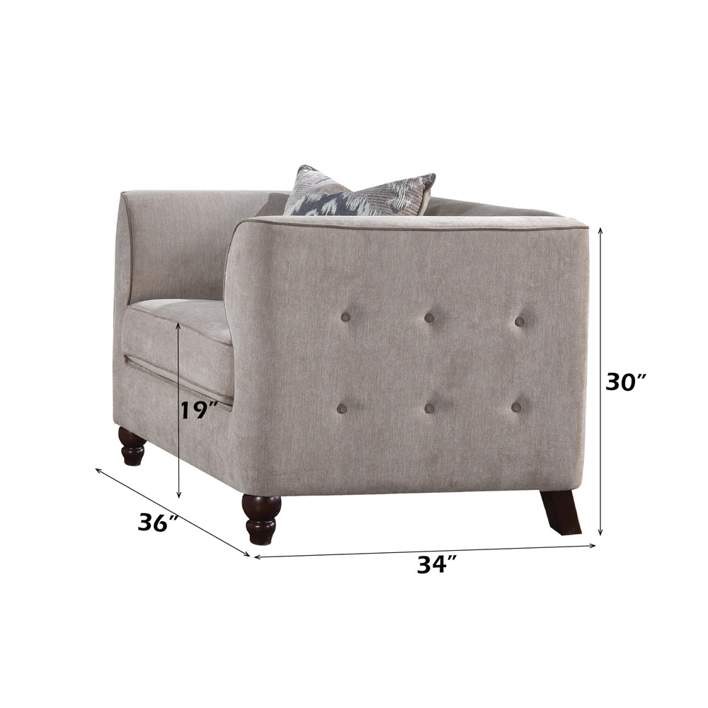 ACME Cyndi Accent Chair – angle view – Lusso Furniture Miami