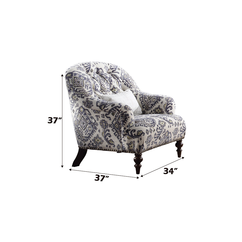 ACME Saira Accent Chair – angle view – Lusso Furniture Miami