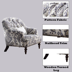 ACME Saira Accent Chair – side view – Lusso Furniture Miami