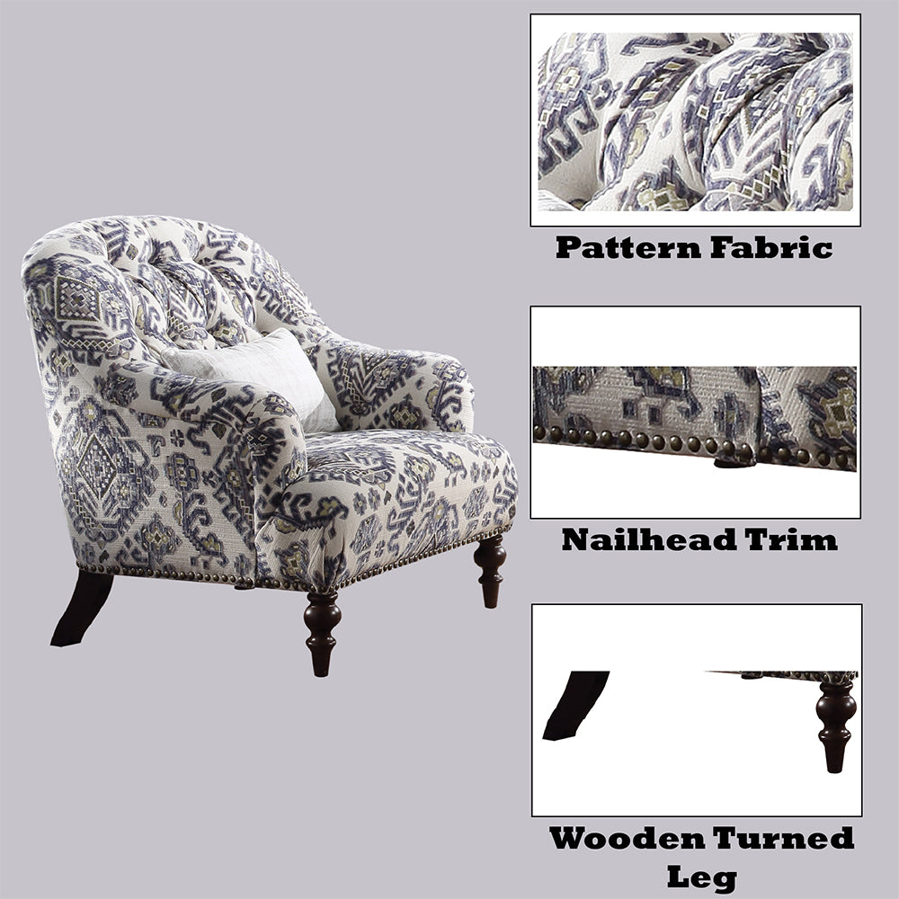 ACME Saira Accent Chair – side view – Lusso Furniture Miami