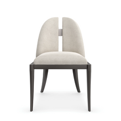 Caracole Cameo Ivory Dining Chair – front view – Lusso Furniture Miami