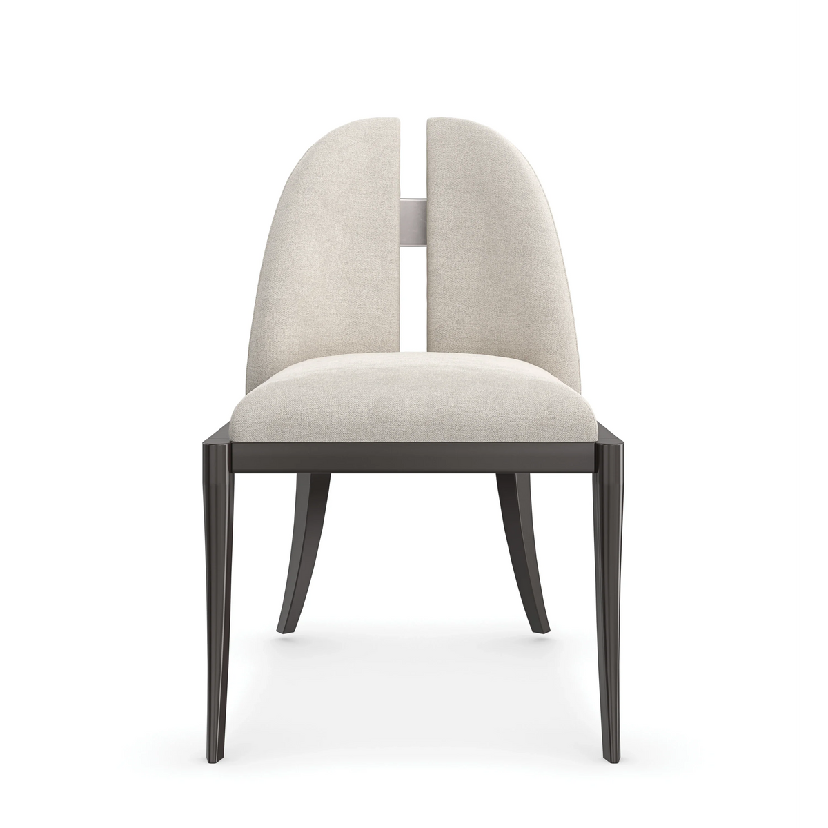 Caracole Cameo Ivory Dining Chair – front view – Lusso Furniture Miami
