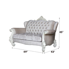 ACME Versailles Loveseat with 3 Pillows – angle view – Lusso Furniture Miami