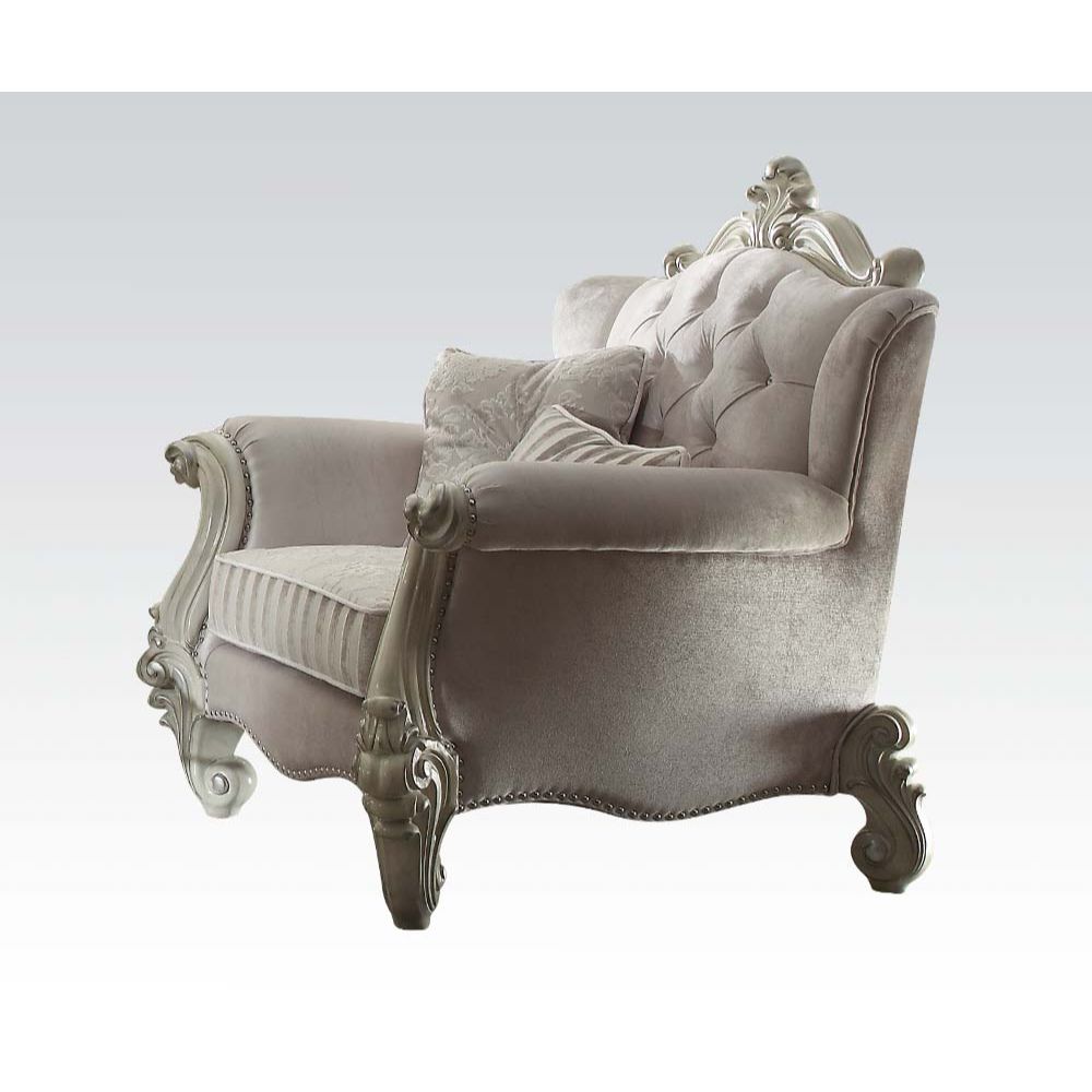 ACME Versailles Accent Chair with 2 Pillows – front view – Lusso Furniture Miami