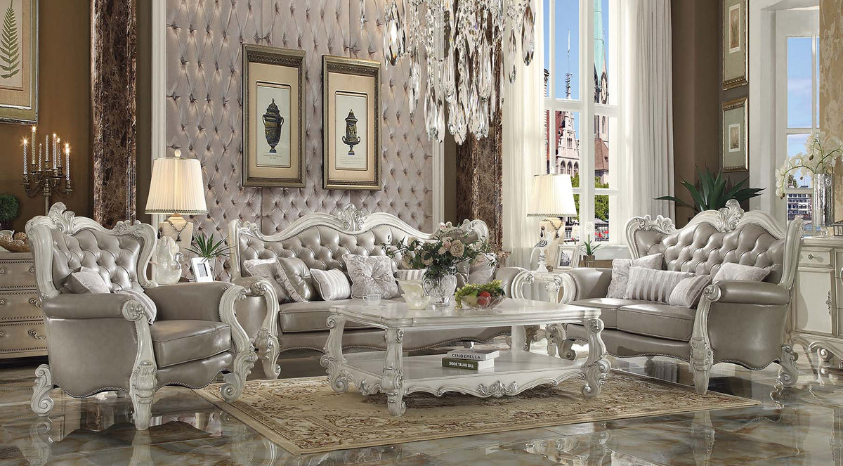 ACME Versailles Tufted Loveseat – front view – Lusso Furniture Miami