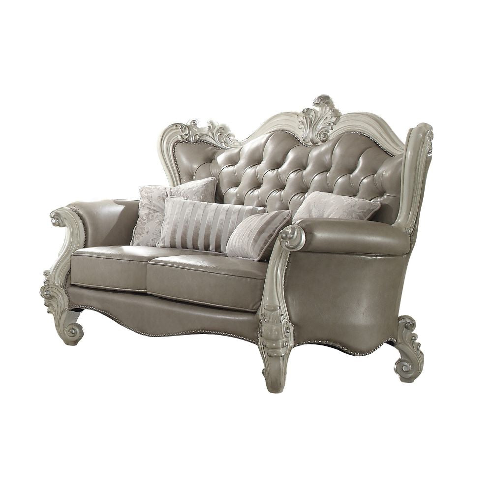 ACME Versailles Tufted Loveseat – angle view – Lusso Furniture Miami