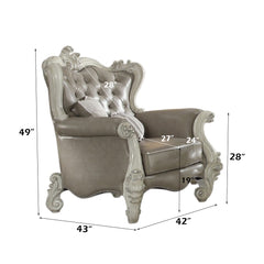 ACME Versailles Accent Chair with 2 Pillows – view 12 – Lusso Furniture Miami