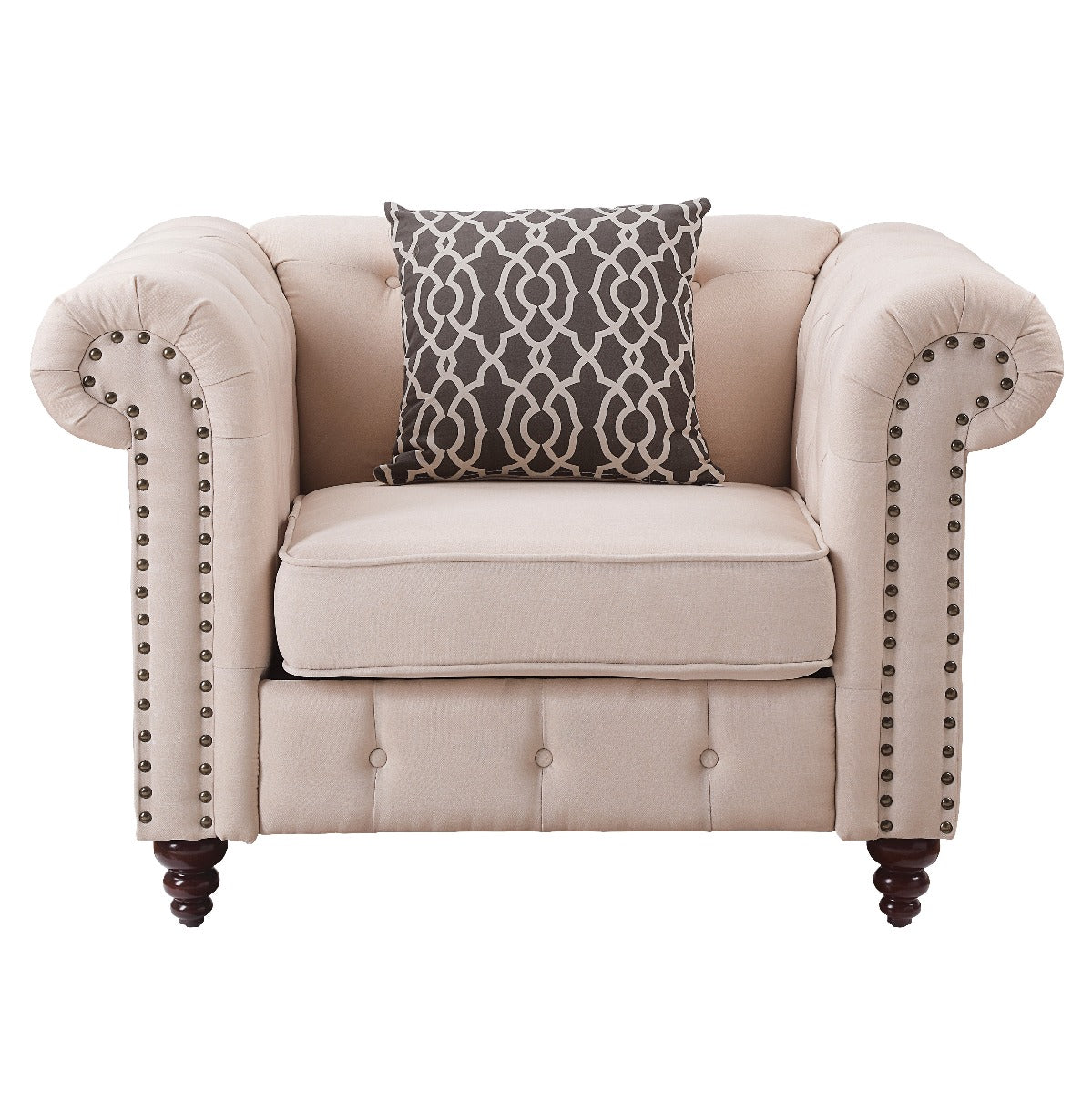 ACME Aurelia Accent Chair – angle view – Lusso Furniture Miami