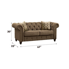 ACME Aurelia Loveseat – side view – Lusso Furniture Miami