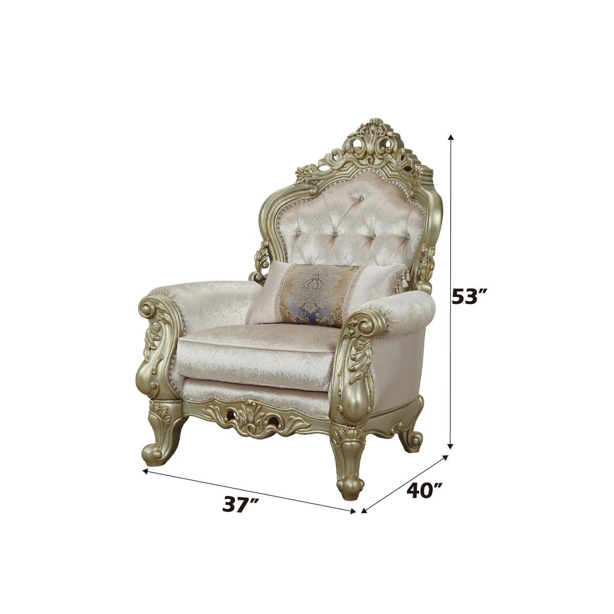 ACME Gorsedd Accent Chair – angle view – Lusso Furniture Miami