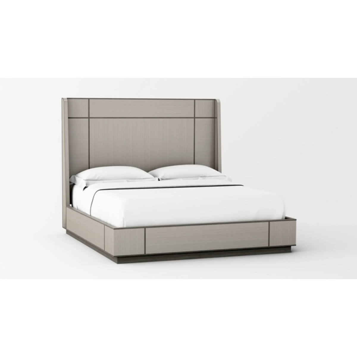 Caracole Repetition Wood Bed – front view – Lusso Furniture Miami