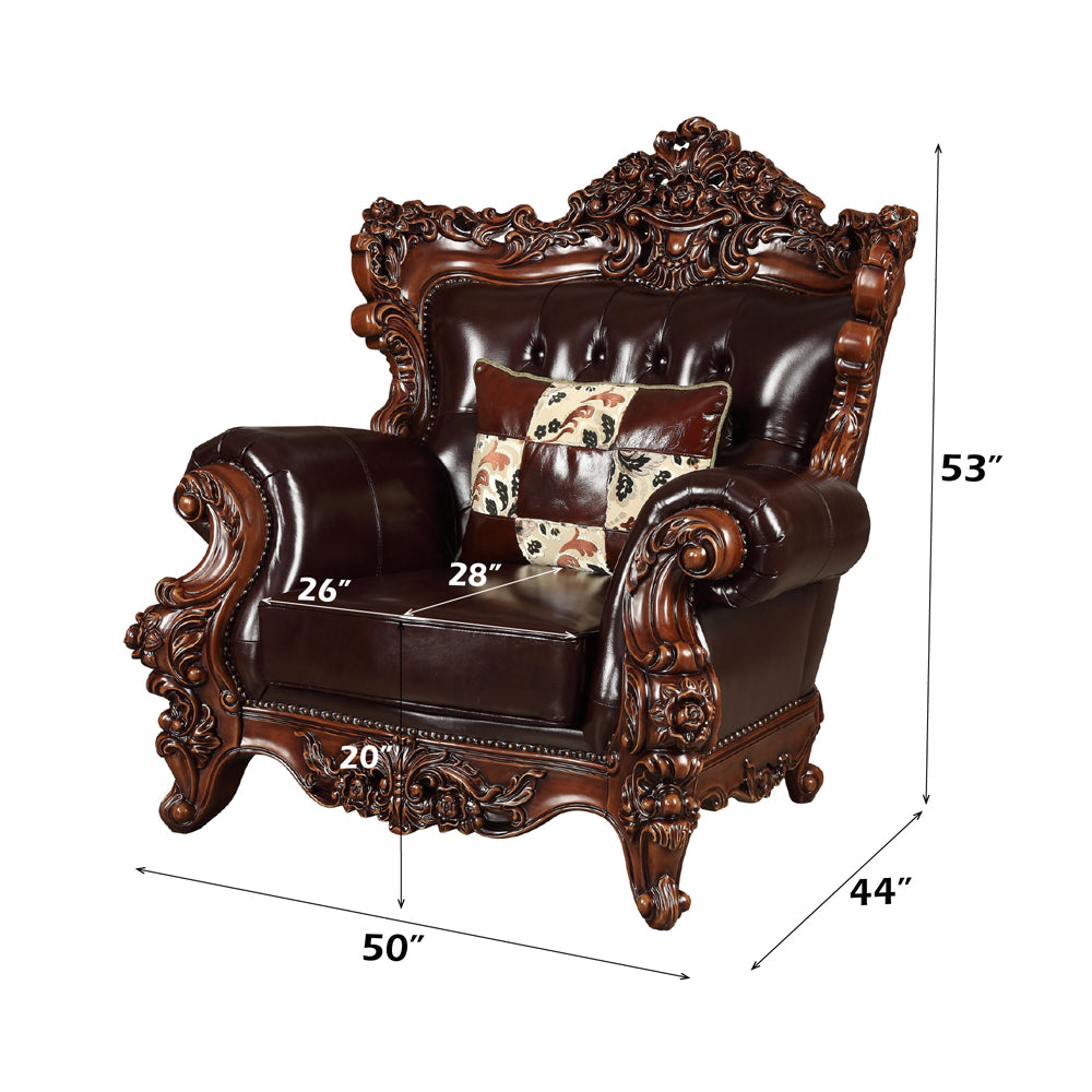 ACME Forsythia Accent Chair – top view – Lusso Furniture Miami