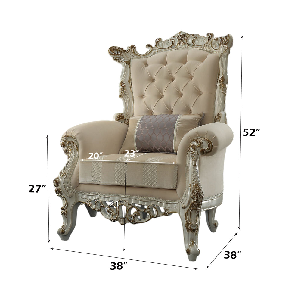 ACME Picardy II Accent Chair – angle view – Lusso Furniture Miami